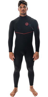 2024 Rip Curl Mens Flashbomb Fusion 4/3mm Zip Free Wetsuit 15PMFS - Black